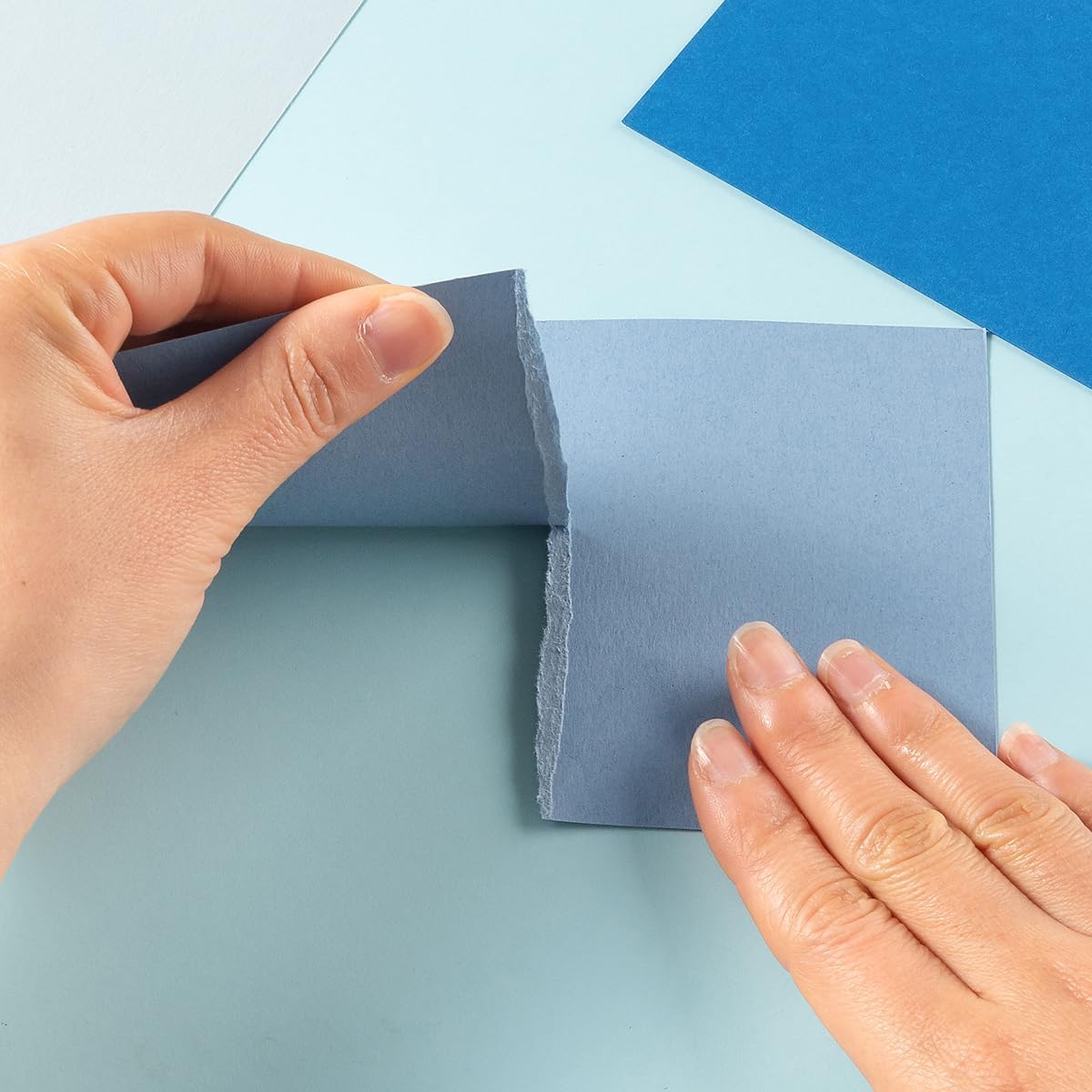 50 Sheets 4x6 Colored Cardstock Paper 5 Colors Blank Flash Cards, 250 GSM Heavy Card for DIY Art Projects, Cards (5 Blue)