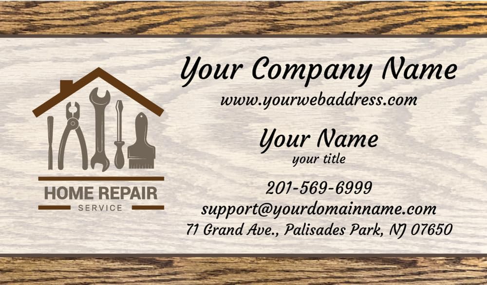 IMPACTONLINEPRINTING, Business Cards 100pcs - Thick Smooth16Pt Paper(350gsm), Handyman-1