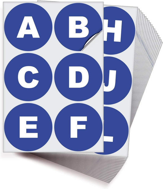 iSYFIX Blue Vinyl Letters Stickers - 4 inch Self-Adhesive, A to Z, 4 of Each Letter - Premium Decal for Indoor & Outdoor, for Inventory, Storage, Organizing, Alphabet for Boxes, Toolbox, Lockers