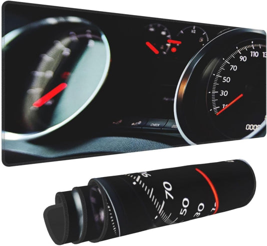 Automobile Dashboard Race Car Mouse Pad, Racing Car Large Big Gaming Mouse Pad Desk Pad, Mousepad with Non-Slip Rubber Base, Extended XXL Mouse Mat for Computer Laptop Office Accessories