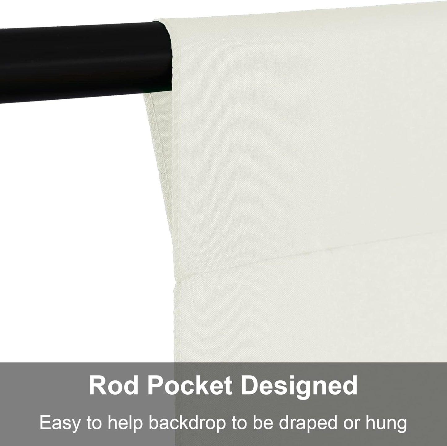 Joccun 6X9FT Ivory Backdrop Background for Photography,Polyester Backdrop Curtain Background Screen for Photography,Photoshoot,Video Recording,Studio(6X9ft,Ivory)