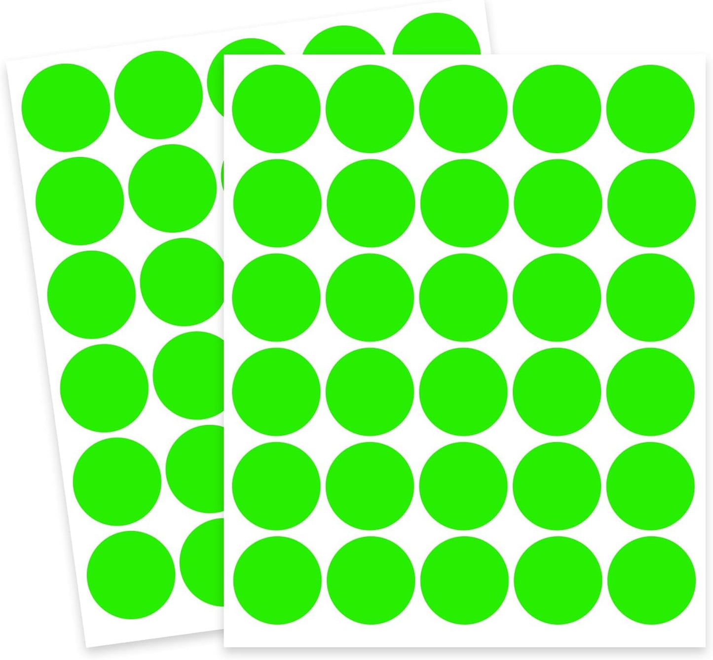1 Inch Round Label Removable Color Code Dot Stickers,Garage Sale Sticker Price Tags Blank Yard Sale Circle Dot Stickers Writable (1050 Pack,Fluorescent Green)