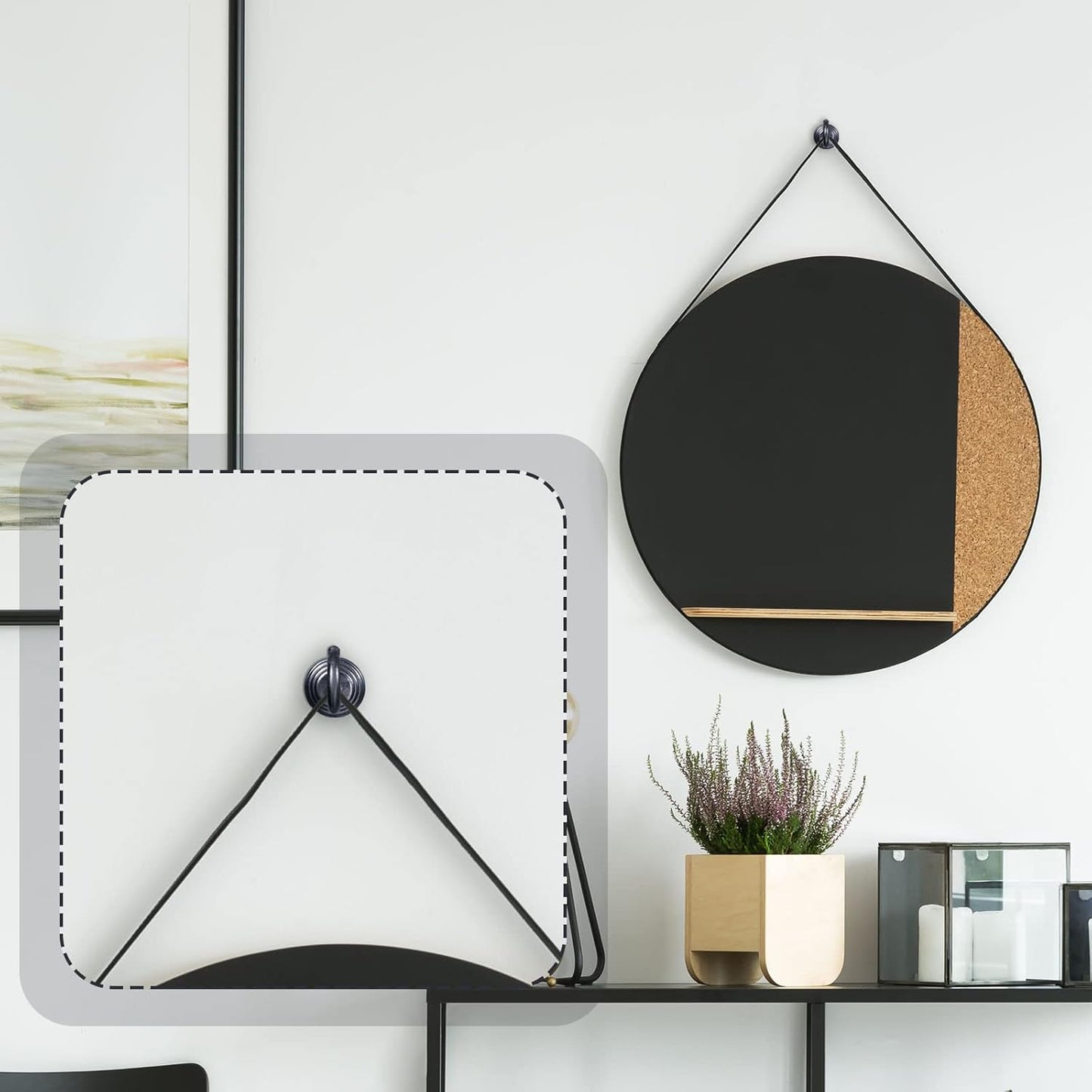 Hotop 30 Pieces Push Pin Wall Hooks Metal Thumb Tack Hangers Iron Alloy Nail Decorative Picture Hooks for 20 Lbs Home Office School Party Supply (Black)