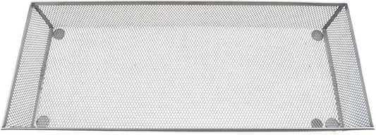 HAHIYO Stackable Mesh Tray Cup 15 x 6 x 2 inches Sturdy Container for Desk Drawer Organizer Collection for Home Office School kitchen Soft Foam Feet No Sharp Edges 1 Pack Silver