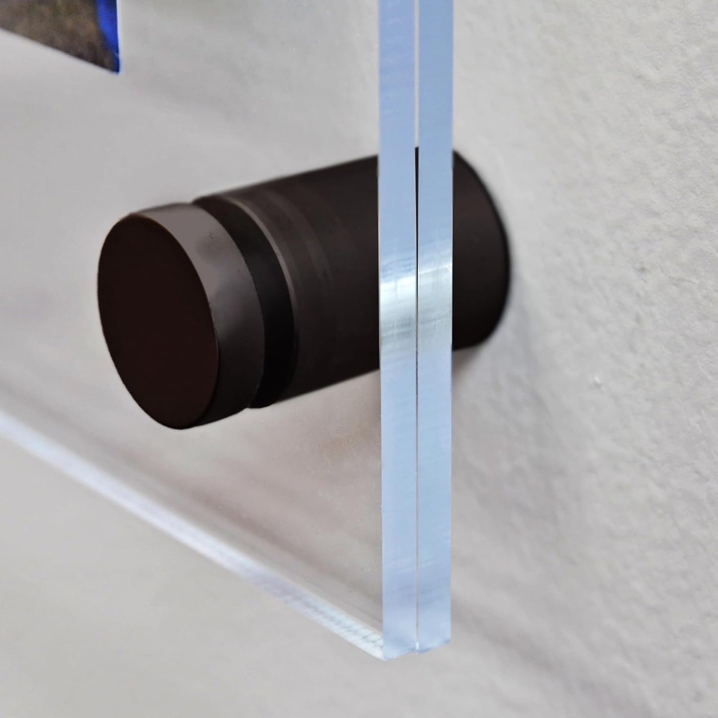 Azar Displays 105508-BLK Acrylic Floating Double Panel Wall Frame,11" x 17" Graphic Size, Overall Frame Size: 15" x 21", Black