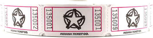 INDIANA TICKET CO. White Star Roll Tickets – 2000 Per Roll – Single Roll – 1" x 2" Paper Tickets for Events, Carnivals, Raffles, Admissions, Games, Fundraisers