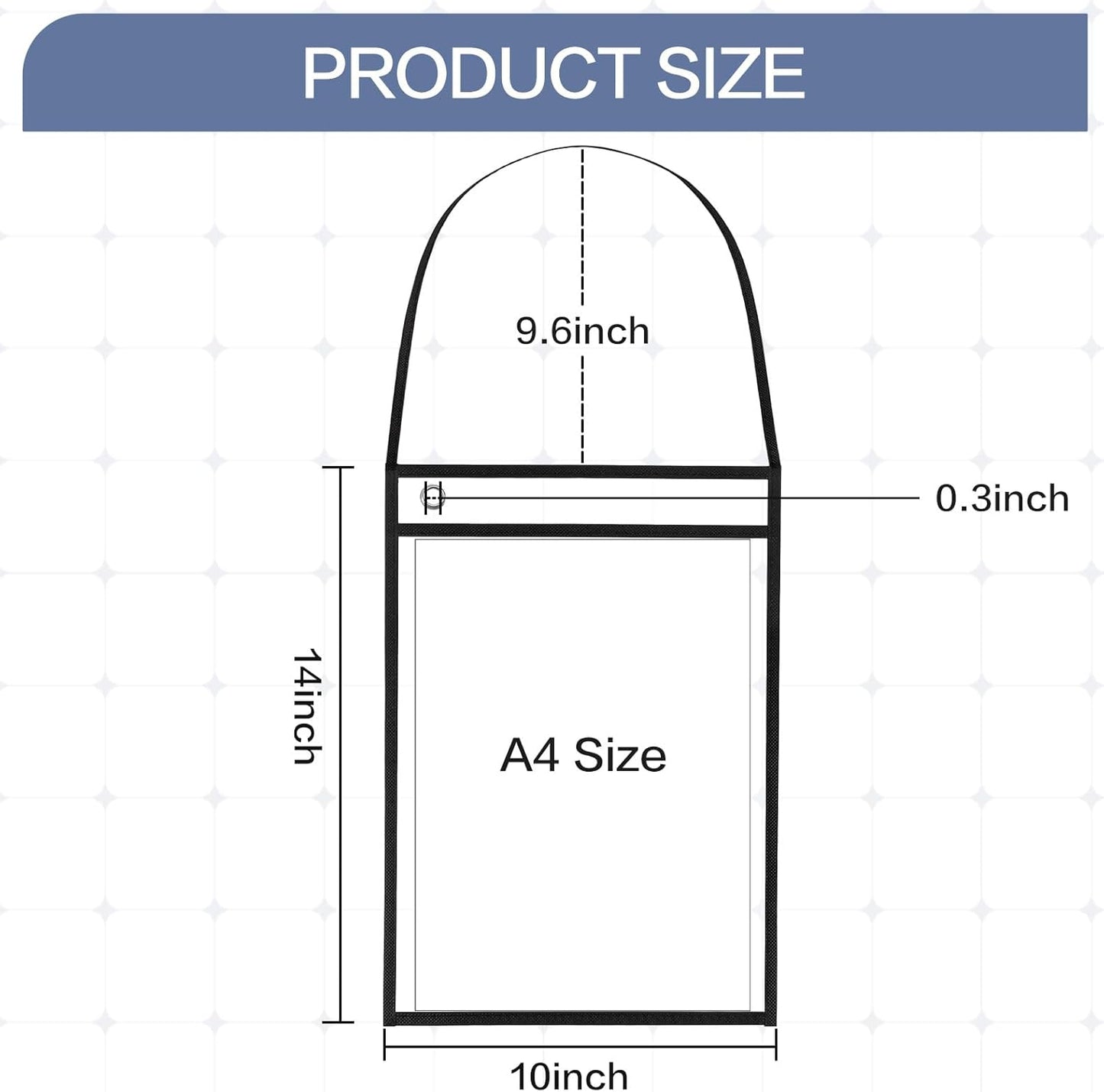 50 Pack Job Ticket Holders, Black 14 x 10 Inch Reusable Dry Erase Pocket with Strap Work Order Plastic Sleeves Shop Ticket Dry Erase Sheet Protectors for Teacher Classroom Office
