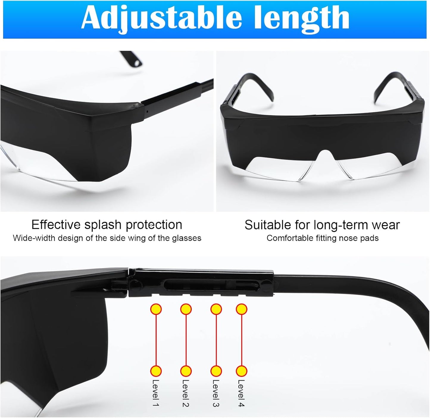 Aviation Flight Training Glasses Adjustable View Limiting Goggles Device with Glasses Box and Tag(Black)