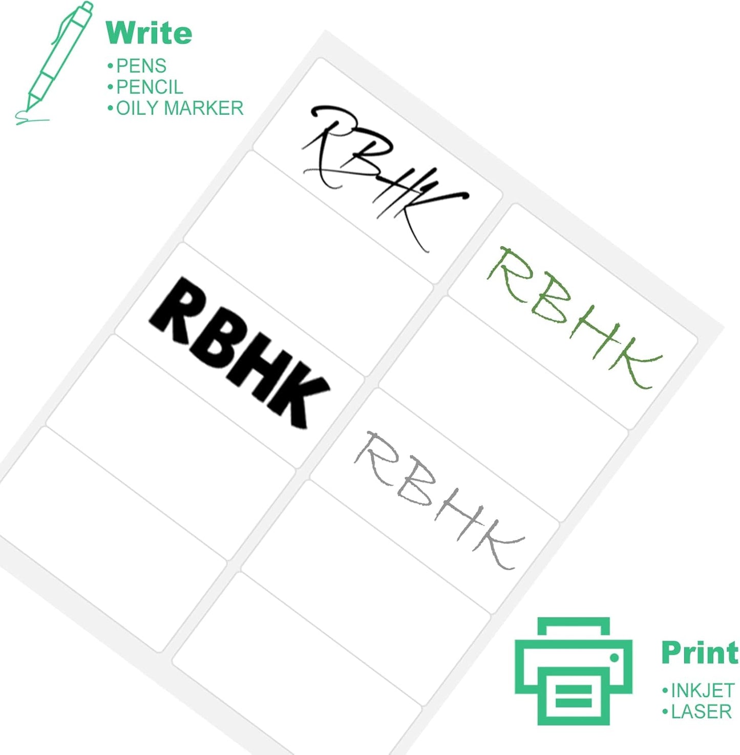 10-UP Address Labels for Laser/Inkjet Printers, White, 2 x 4 Inch, (500 Sheets - 5000 Labels)