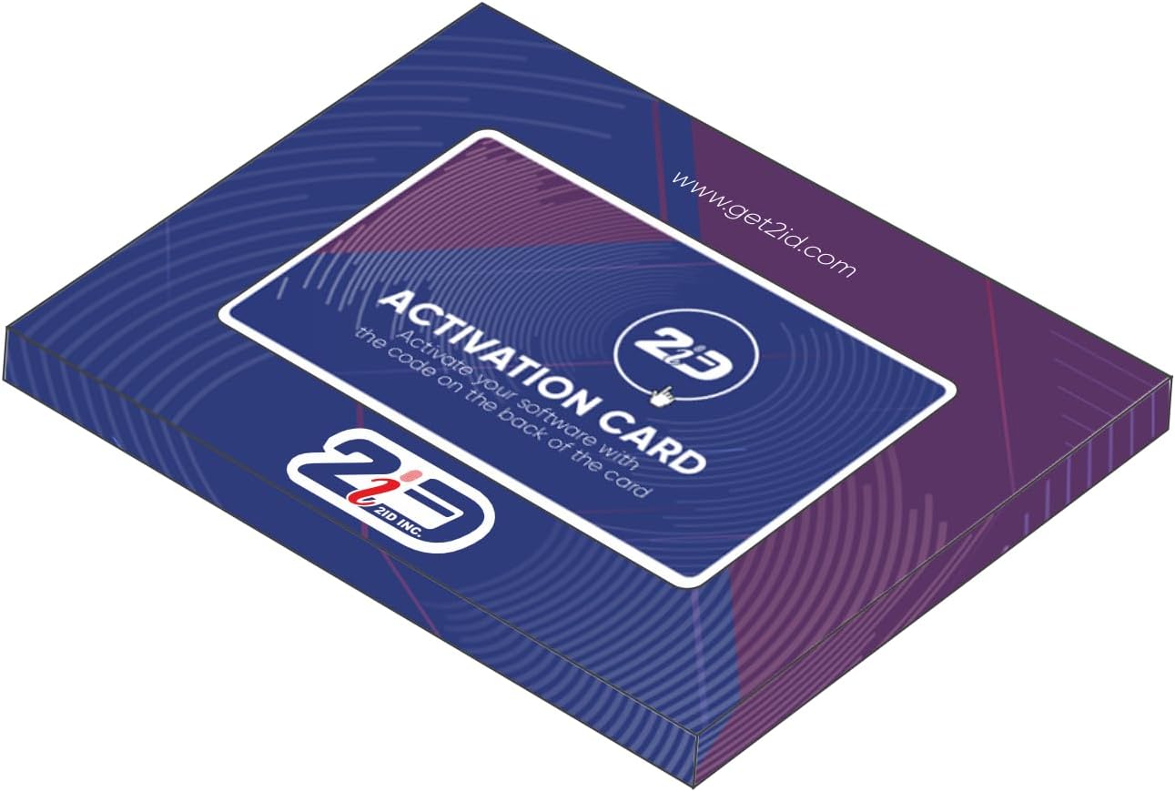 2ID Card Software Beginner Edition | ID Software Program for PC & MAC | Design & Print Photo ID Cards And More