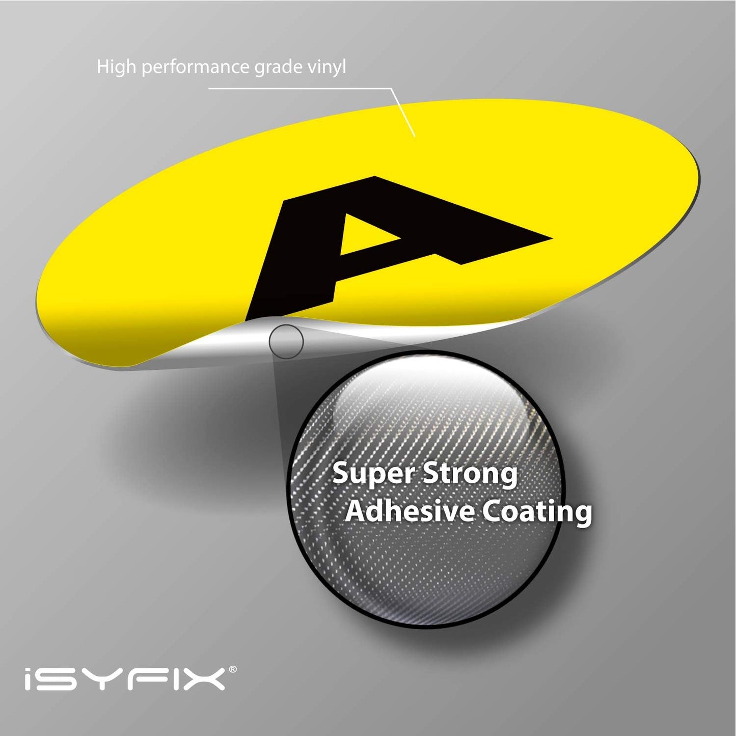 iSYFIX Yellow Vinyl Letters Stickers - 2 inch Self-Adhesive, A to Z, 4 of Each Letter - Decal for Indoor & Outdoor, For Inventory, Storage, Organizing, Alphabet for Boxes, Toolbox, Lockers & More