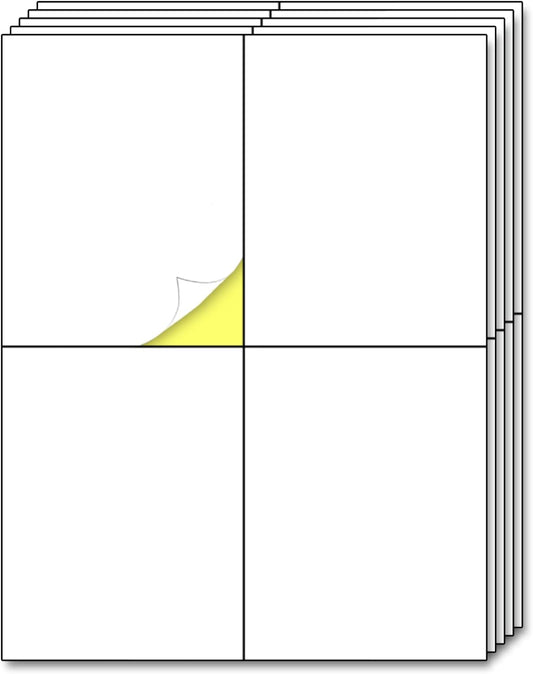 200 Sheets - Large Shipping Address Labels, Mailing Label Stickers for Packages, Storage Bins - 4 per Sheet, 800 Pieces