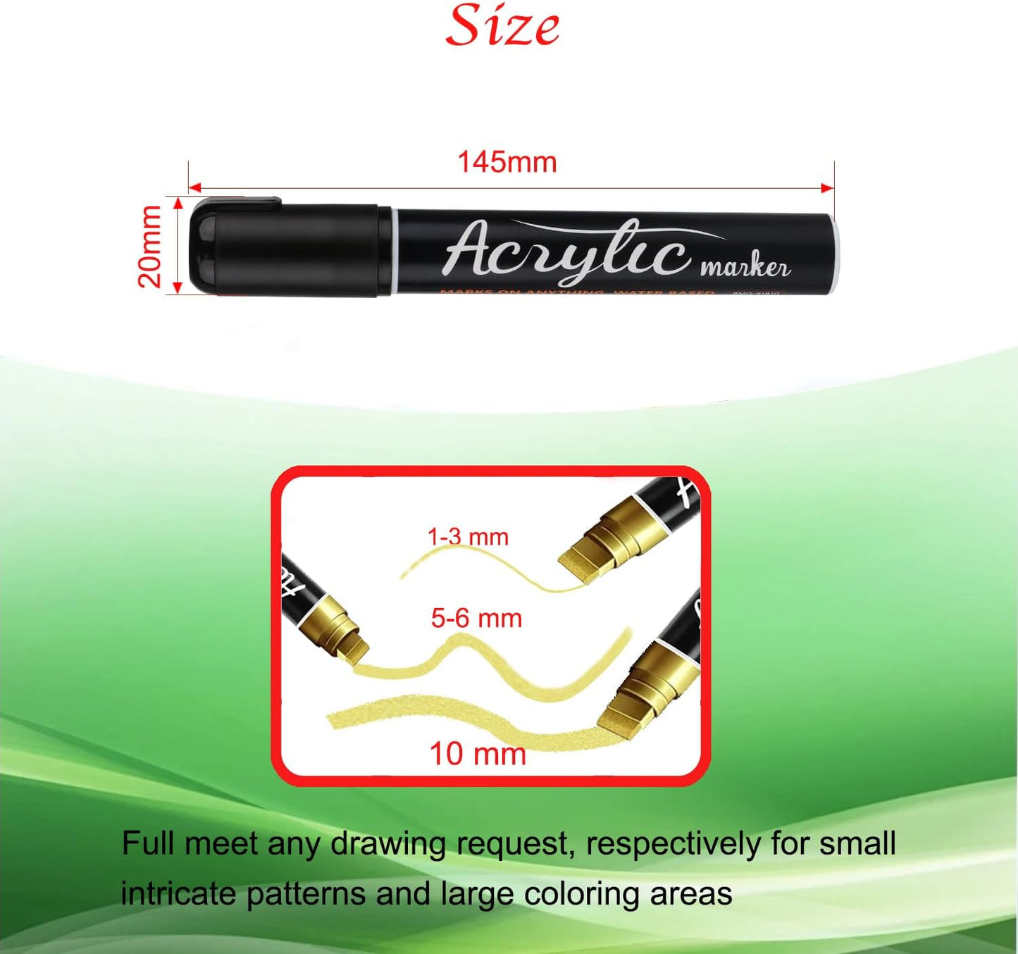 acrylic paint markers, 4 jumbo colored markers, 10mm jumbo felt tip, waterproof and permanent ink paint pens for rock painting, stone, ceramic, glass, wood, canvas, outdoor paintings,signs