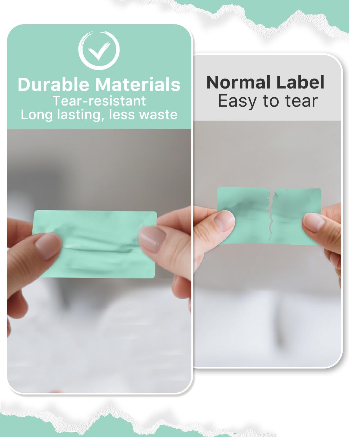 iEager 2.25x1.25 Inch Thermal Labels, Green Durable Thermal Printer Stickers, Self-Adhesive Rectangle Shipping Label Printer Sticker for Barcode, Name, Address, 1000 Labels/Roll