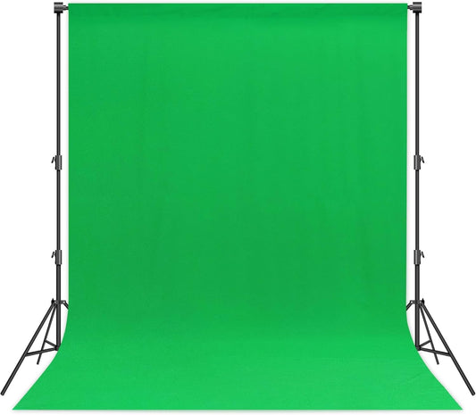 8.5 x20 FT Green Screen Backdrop - Polyester Fabric for Video Streaming, Portrait Photoshoot, Wall Mounted, Parties and Small Events