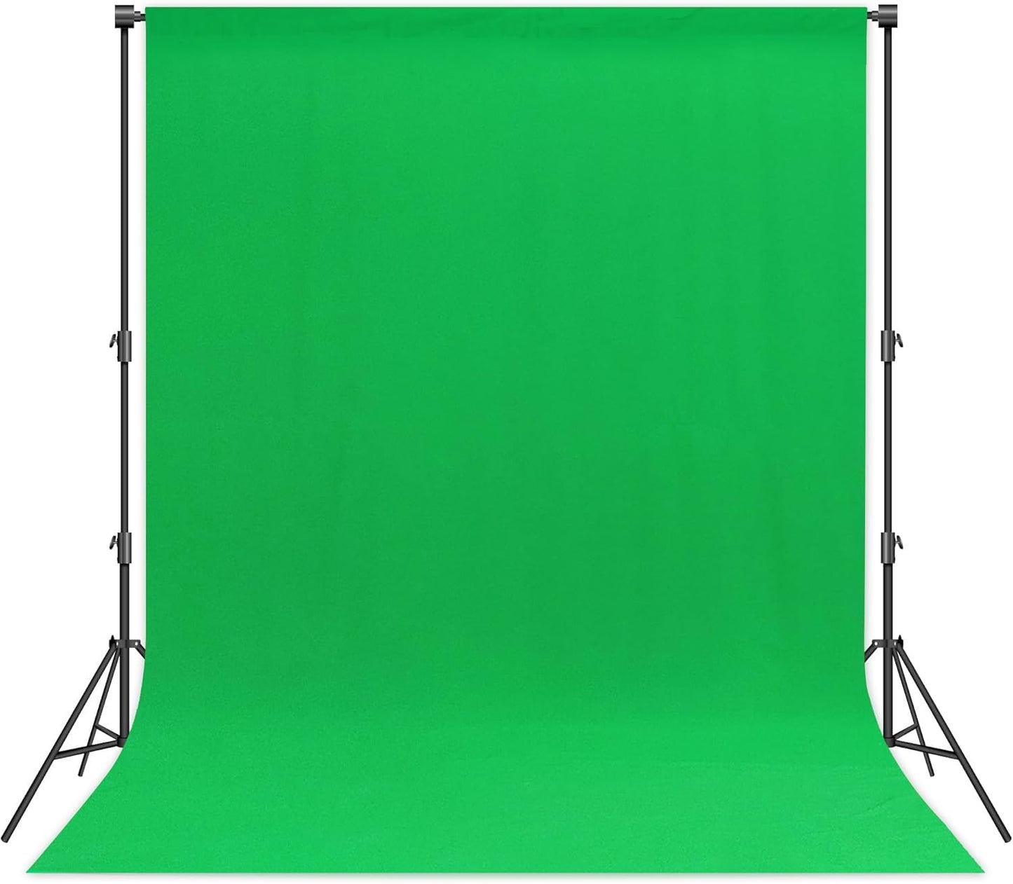 6 x 8 FT Green Screen Backdrop - Polyester Fabric for Video Streaming, Portrait Photoshoot, Wall Mounted, Parties and Small Events