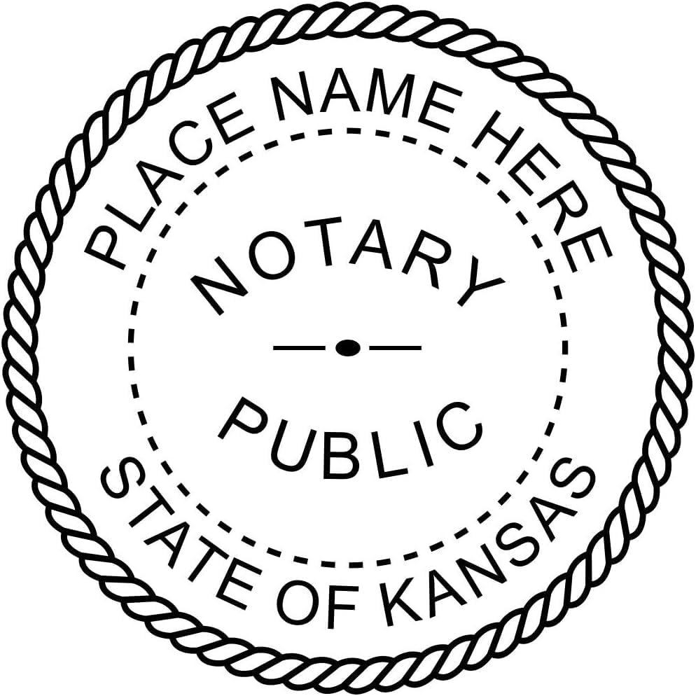 Kansas Round Notary Embosser | Official State Embosser | Official Seals | Meets State Specifications (Kansas, Round Embosser)