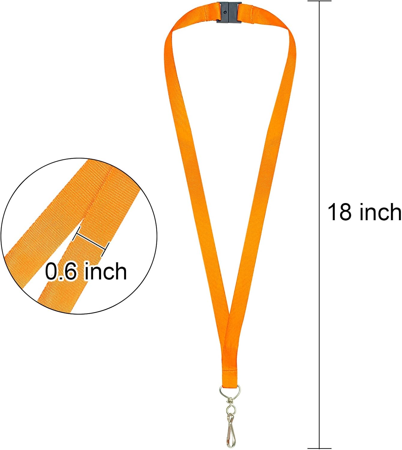 DE Breakaway Lanyards for Id Badges,Teacher Lanyard with with J-Hook Bulk Flat Lanyards for Name tag ID Badges Holder