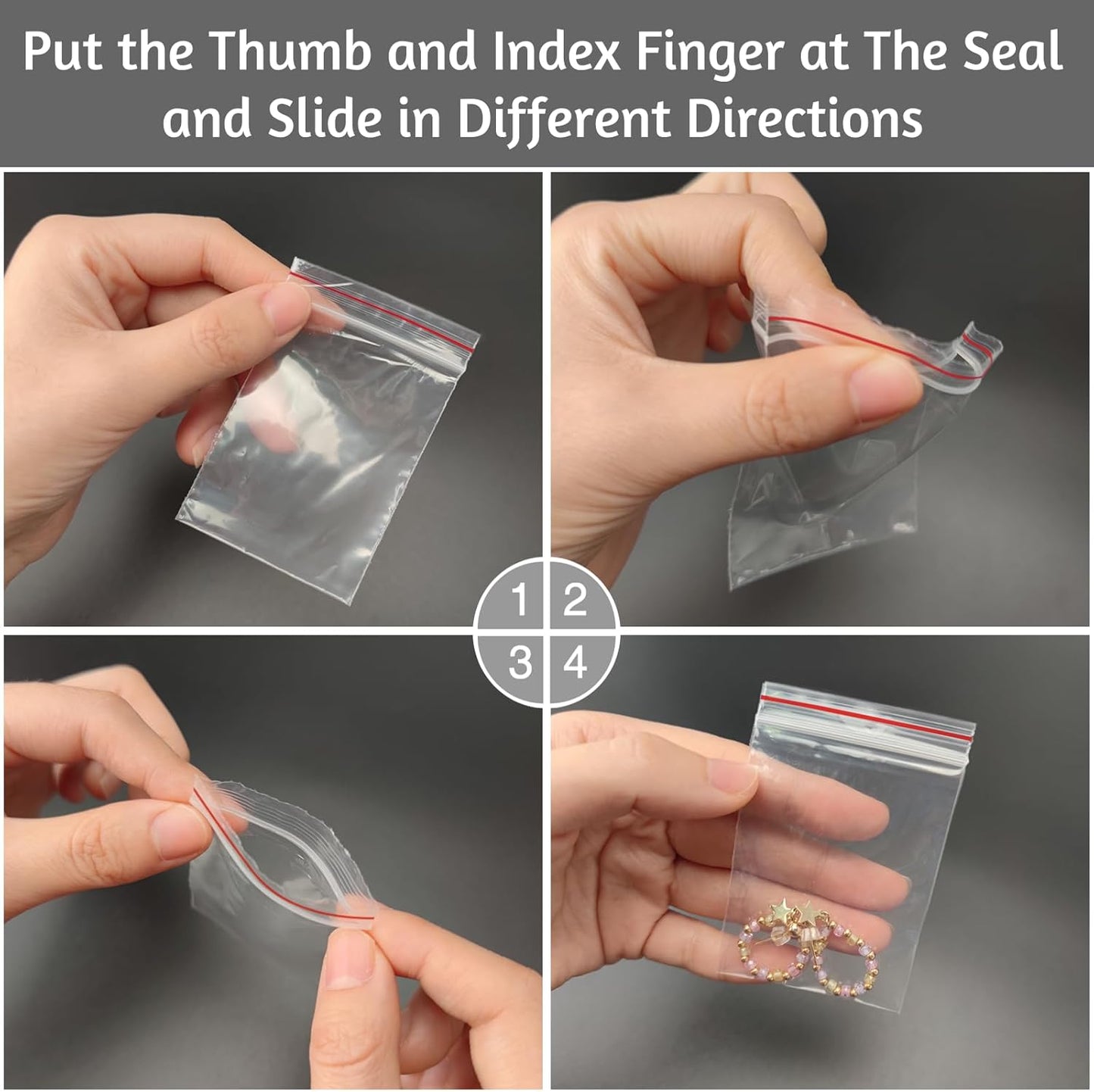 600Pcs 2x3 Inch Mini Plastic Bags, Resealable Small Zip Baggies for Small Business, Storage, Gifts, Candy, Screws, Jewelry, Daily Pills