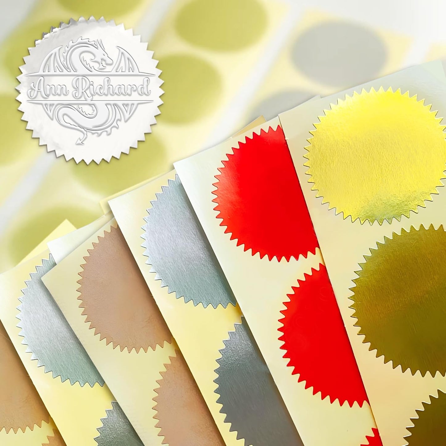 Book Embosser Custom Embosser Stamp with Your Name or Design Personalized Library Embosser Stamp Customized Books Business Cards Paper Documents Notebooks etc. (Dragon Theme - 06)