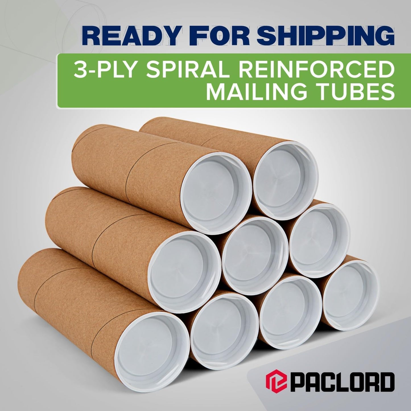 4" x 12" Reinforced Kraft Paper Mailing Tube, Pack of 1 Tube with 2 Caps – Secure USPS Approved Poster Tube – Cardboard Tube for Shipping and Storing Posters, Prints, Artwork, or Documents