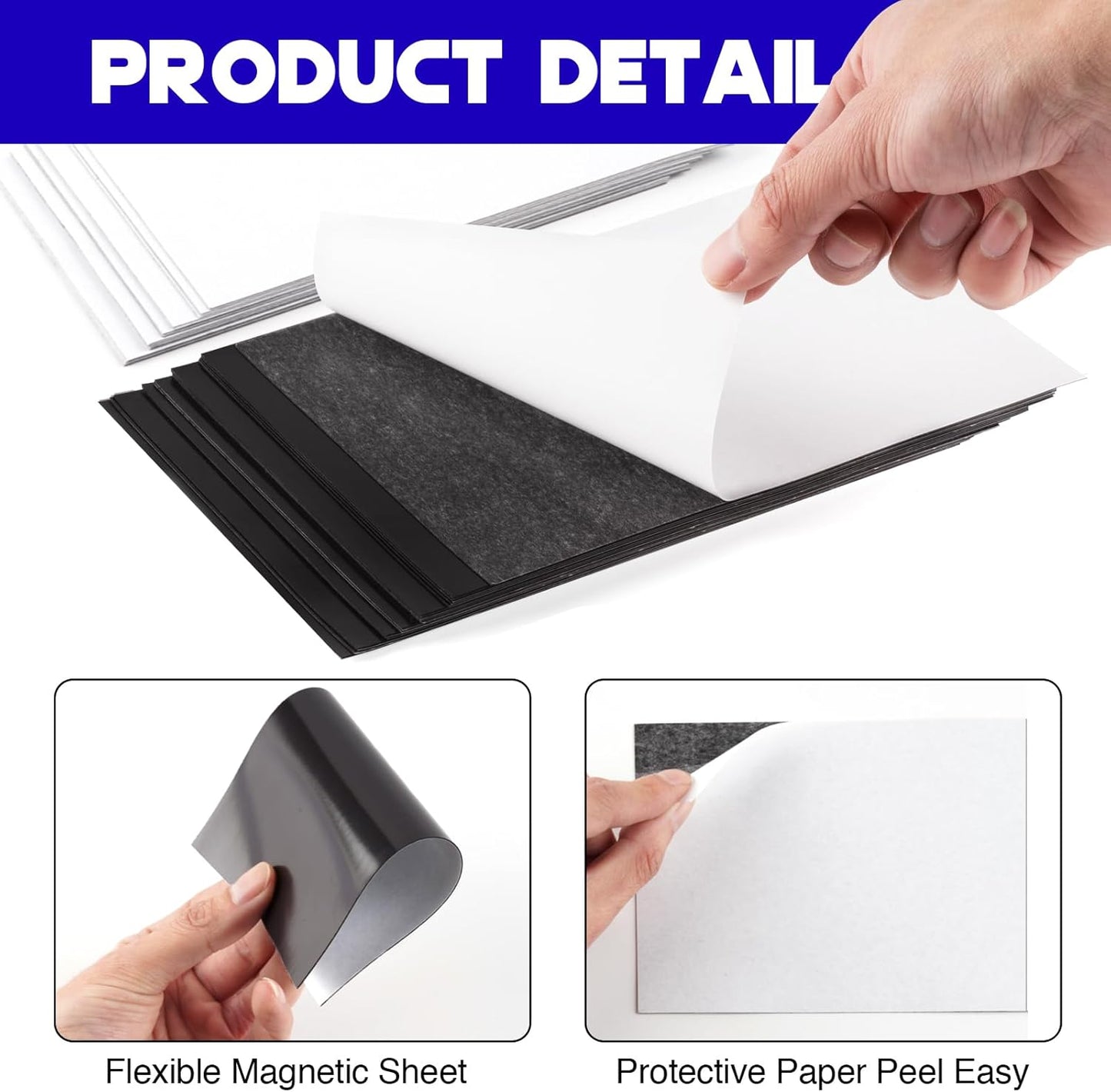 45 Pieces Picture Magnetic Sheets (8X10),Cuttable Photo Magnet Sheets with Adhesive Backing for Home/Classroom/Office/Business