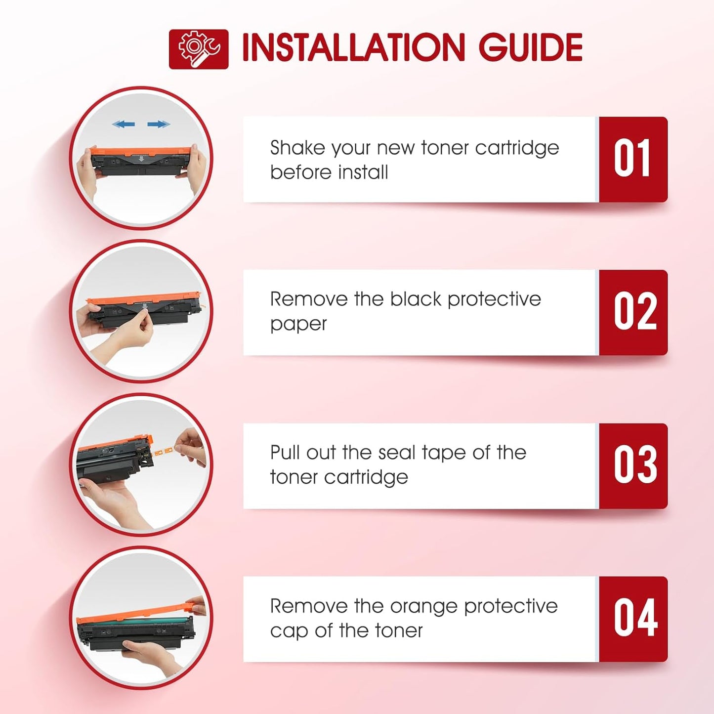 069H Toner Cartridge Set MF753Cdw Compatible Replacement for Canon MF753Cdw Toner Cartridges 069H 069 for Canon imageCLASS MF 753Cdw MF751Cdw MF752Cdw LBP674Cdw LBP674Cx LBP673Cdw (B/C/Y/M, 4 Pack)