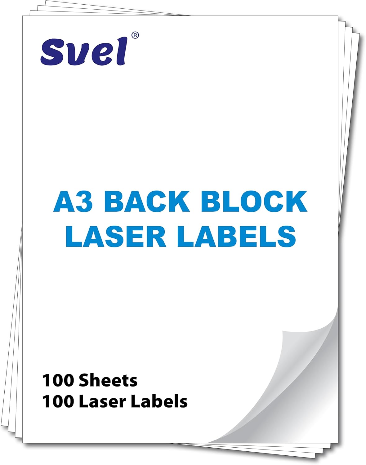 Blockout Shipping Labels A3 Tabloid Size – Cover Old Barcodes & Addresses – Laser & Inkjet Printable – Bulk Pack High-Opacity (100, A3)