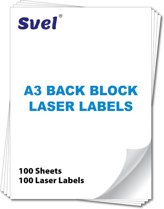 Blockout Shipping Labels A3 Tabloid Size – Cover Old Barcodes & Addresses – Laser & Inkjet Printable – Bulk Pack High-Opacity (100, A3)