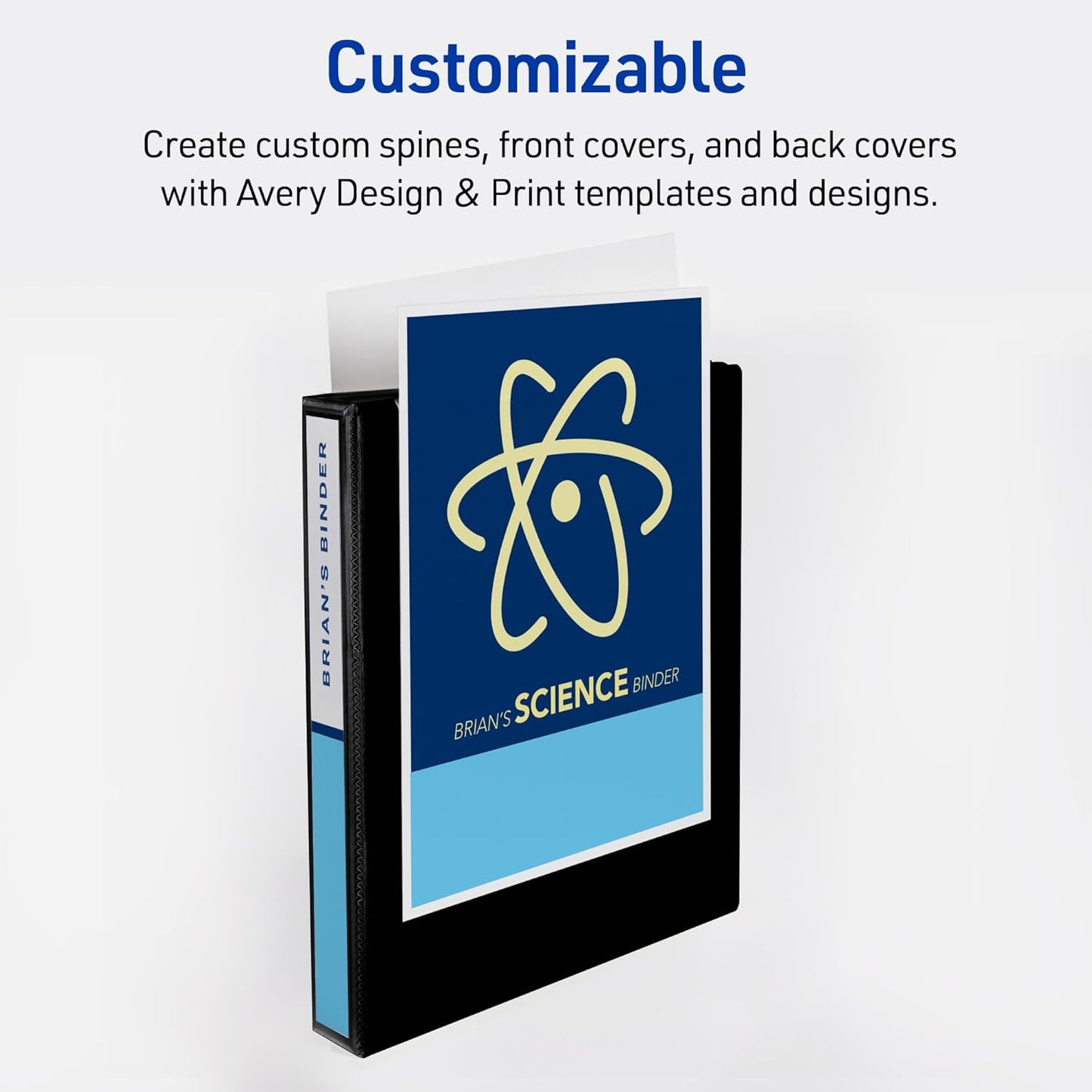 Avery Durable View 3 Ring Binders, 1 Inch Slant Rings, 250-Sheet Capacity, Assorted Pastel Colors, 6-Pack (05632) – for School, Office, Teachers, Classrooms & Home Organization