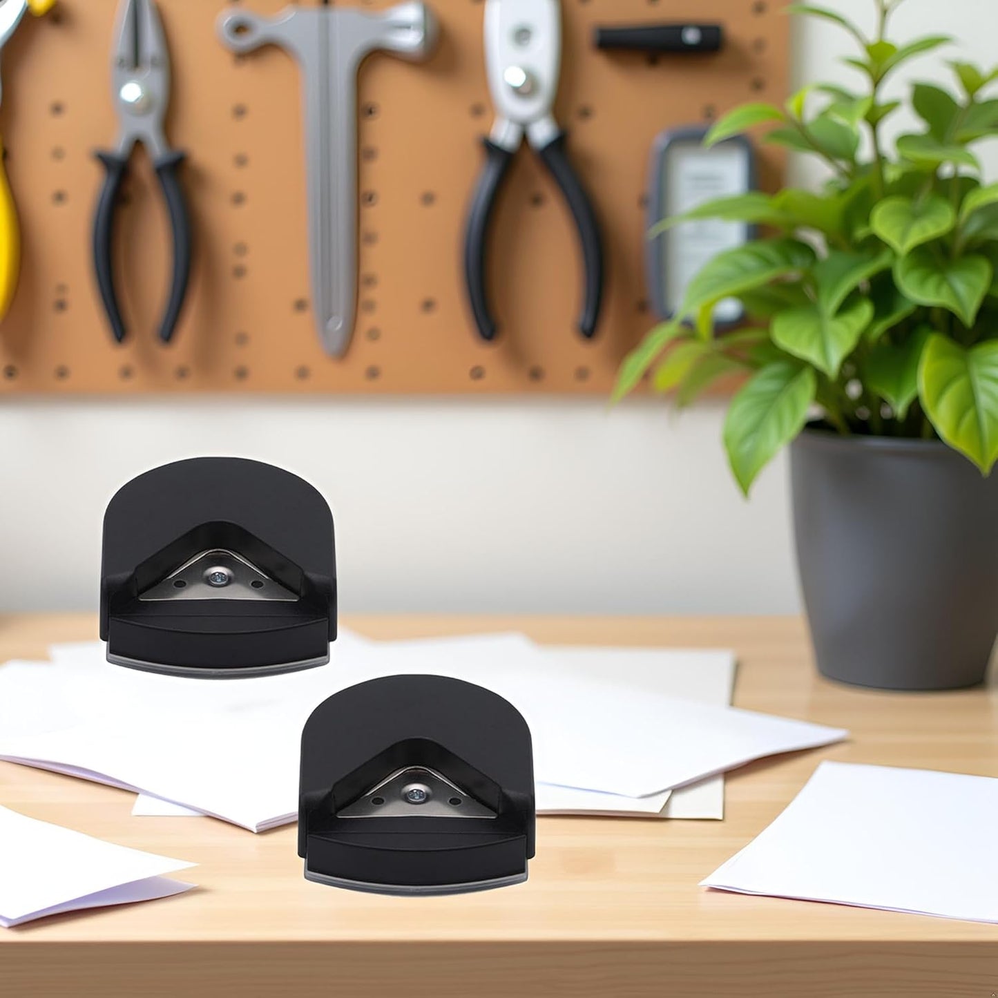 2Pcs Black 4mm Radius Corner Rounder Punch Paper Corner Rounder Hole Cutter for Photo, Corner Cutter Tool, Paper Crafts