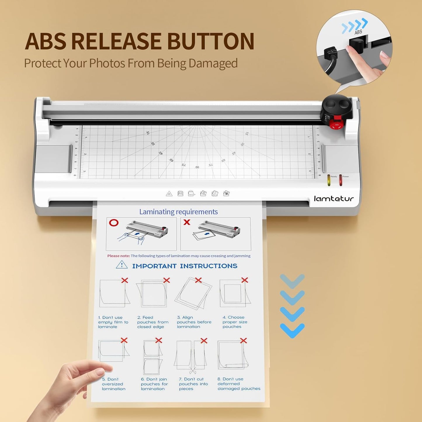 7-in-1 Thermal Laminator Machine 11X17 with 20 Letter Size Laminating Sheets,13inch Laminater for A3/A4/A6, Hot&Cold 2 Roller Lamination for Office Home School Teacher Use,Paper Cutter, Corner Rounder
