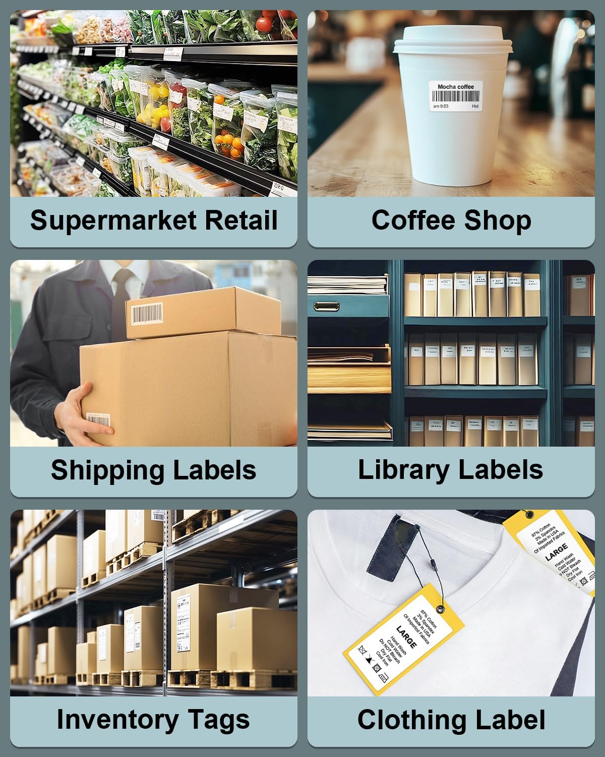 2"x1" 3-Proof Direct Thermal Barcode Labels Rolls for Zebra LP2824 ZD411 ZD410 ZD421 ZD420 GK420D, 24 Rolls 31200 Pcs Waterproof Return Address Label Used with Rollo MUNBYN Desktop Printer