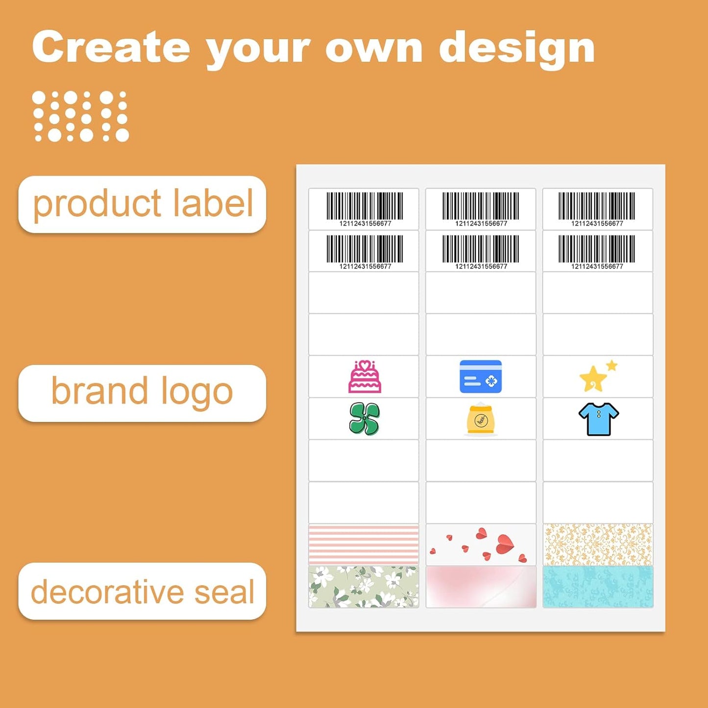30 UP 1" X 2-5/8" FBA White Shipping Address Labels for Laser and Ink Jet Printer, 30 per Page (100 Sheet, 3000 Labels)