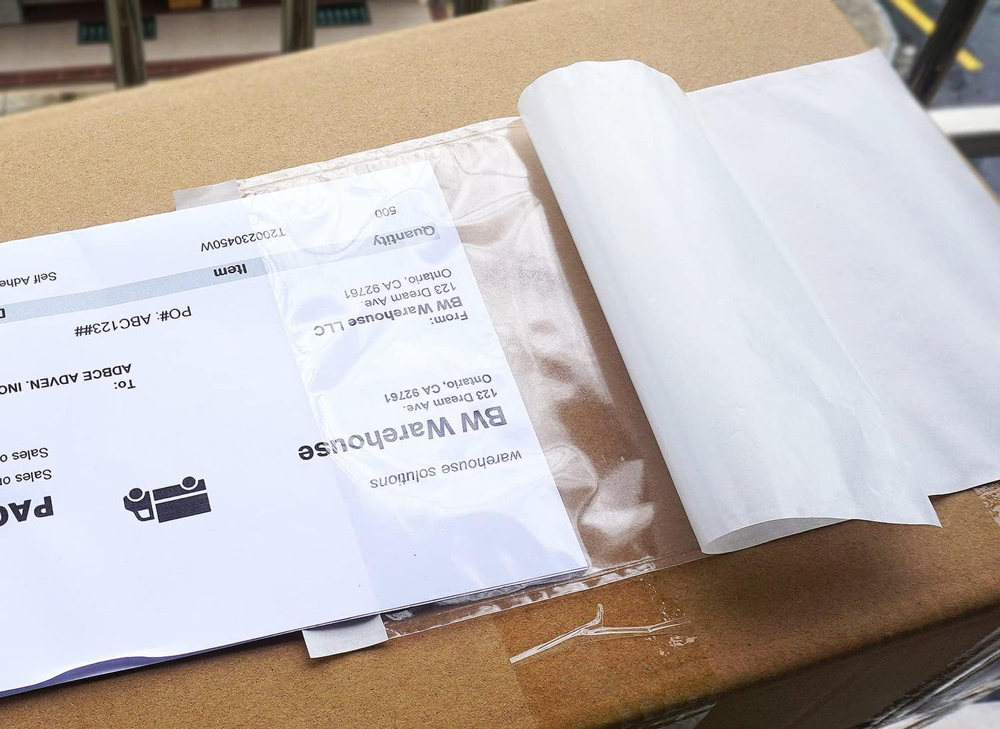 (1000 Pcs) Premium 6''x10'' Packing List Envelopes, Tailored Size for Letter-size Paper Folded in Half, Adhesive Shipping Label Pouches/Sleeves