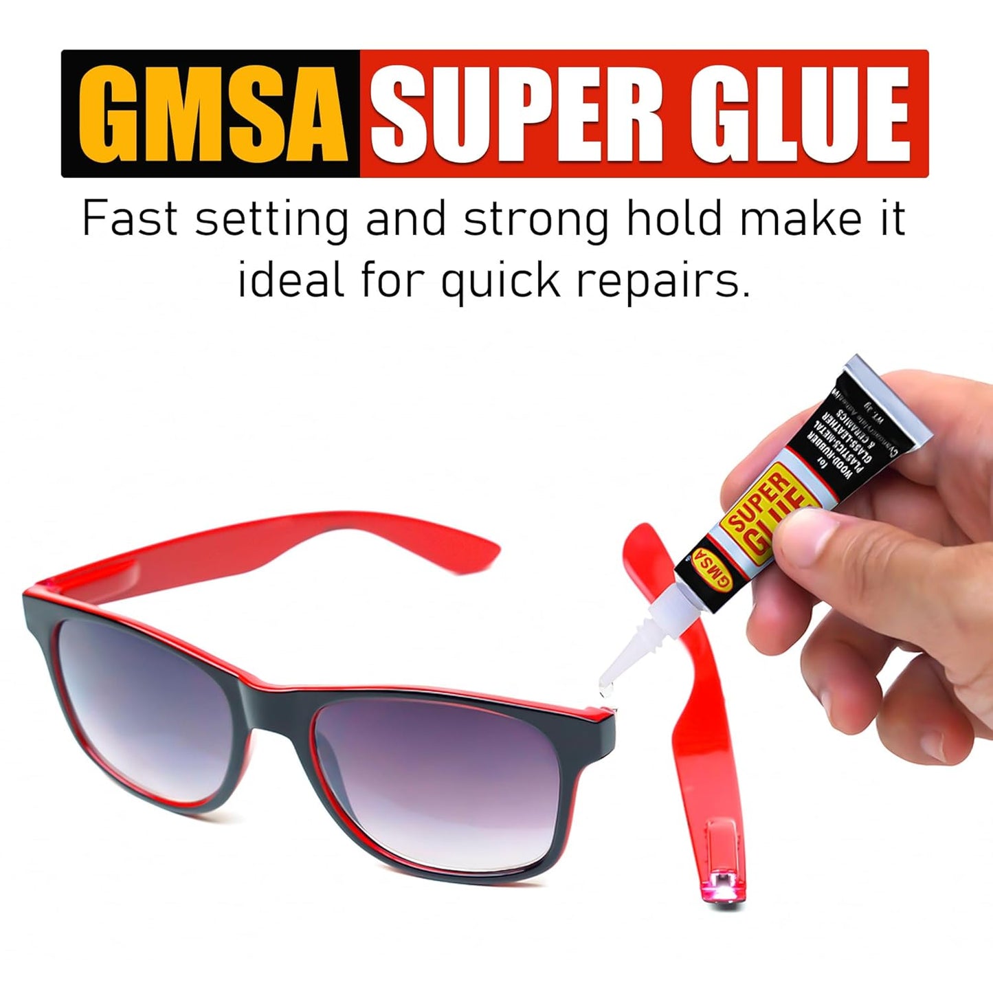 4 Pack Super Glue All Purpose, Fastest & Toughest Adhesive 3g Instant Repair Unbreakable Bond, Strong Superglue Liquid for Hard Plastic, Rubber, Metal, Leather, Ceramics, Wood, DIY Craft