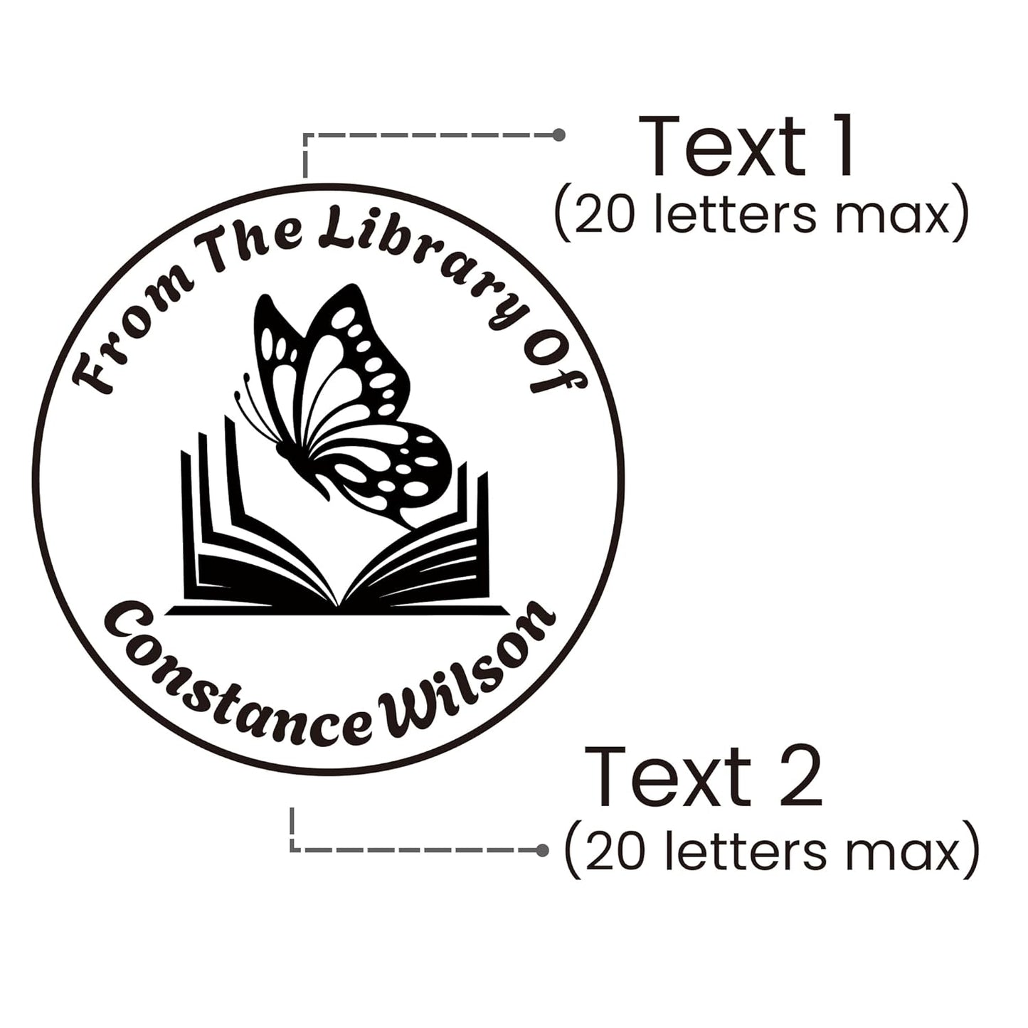 Book Embosser Custom Embosser Stamp with Your Name or Design Personalized Library Embosser Stamp Customized Books Business Cards Paper Documents Notebooks etc. (07)