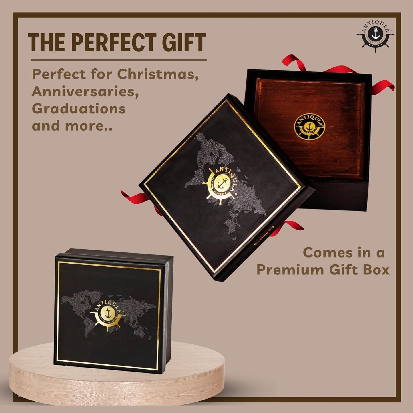 Antique Look Brass Vintage Sundial Compass with Wooden Box, Fully Functional Nautical Home Decor Ship Navigation Sailor Sundial Clock, Gift Item J.H.Steward Ltd. Strand London with Chart