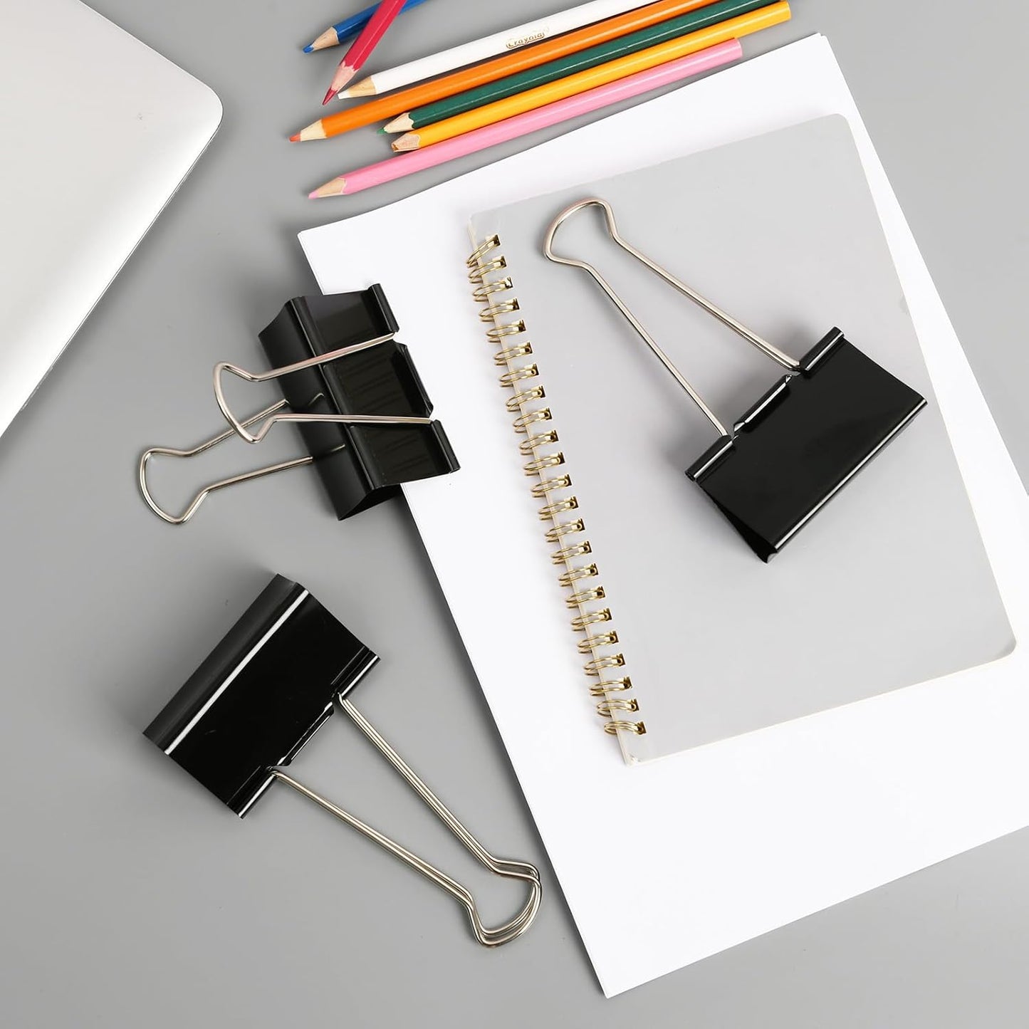 48 Pack Extra Large Binder Clips 3 Inch Metal Jumbo Binder Clips Black Big Paper Clamps for Teachers, Students, Office, Home, School Supplies