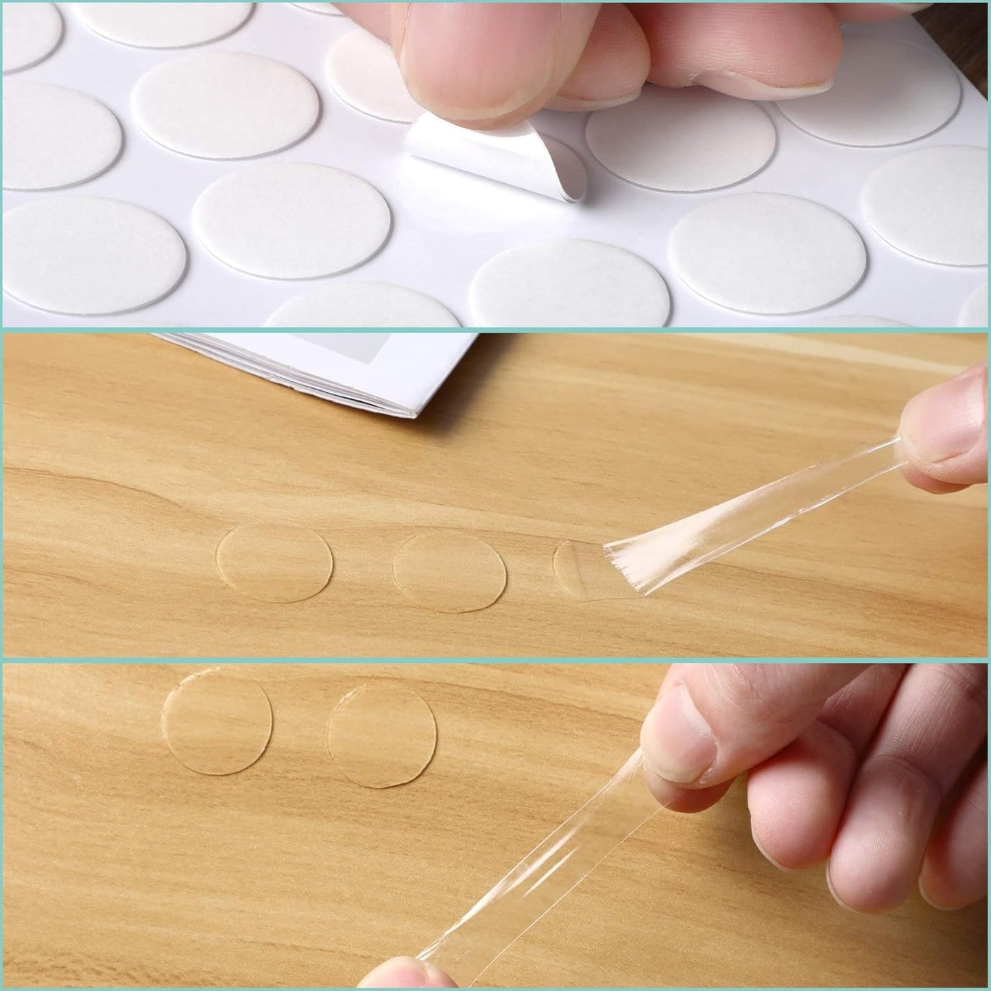 JANYUN 280 Pcs Double Sided Sticky Dot Stickers Removable Round Putty Clear Sticky Tack No Trace Sticky Putty Waterproof Small Stickers for Festival Decoration (20mm, 280)