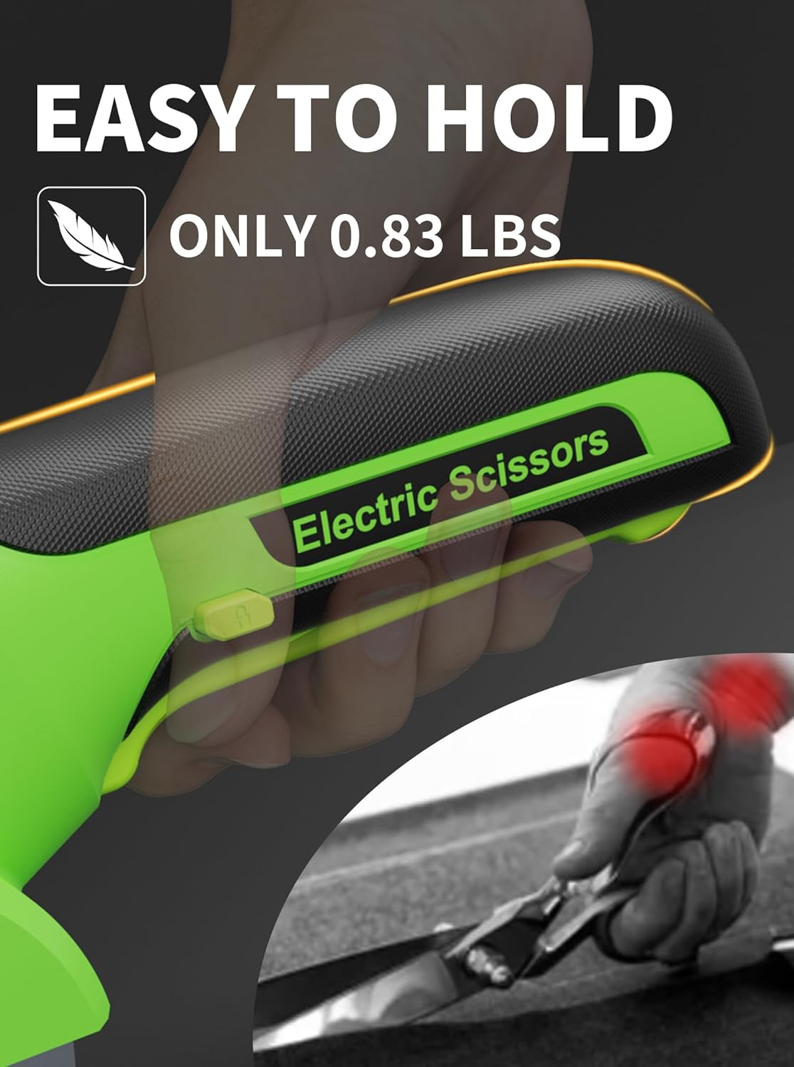 4V 2000mAh Cordless Cardboard Cutter, Electric Box Cutter for Cardboard with 2 Titanium Blades,LED & Safety Lock,Max Cutting1/4",Rotary Cutter for Fabric,Gifts for Men&Women - Neon Green