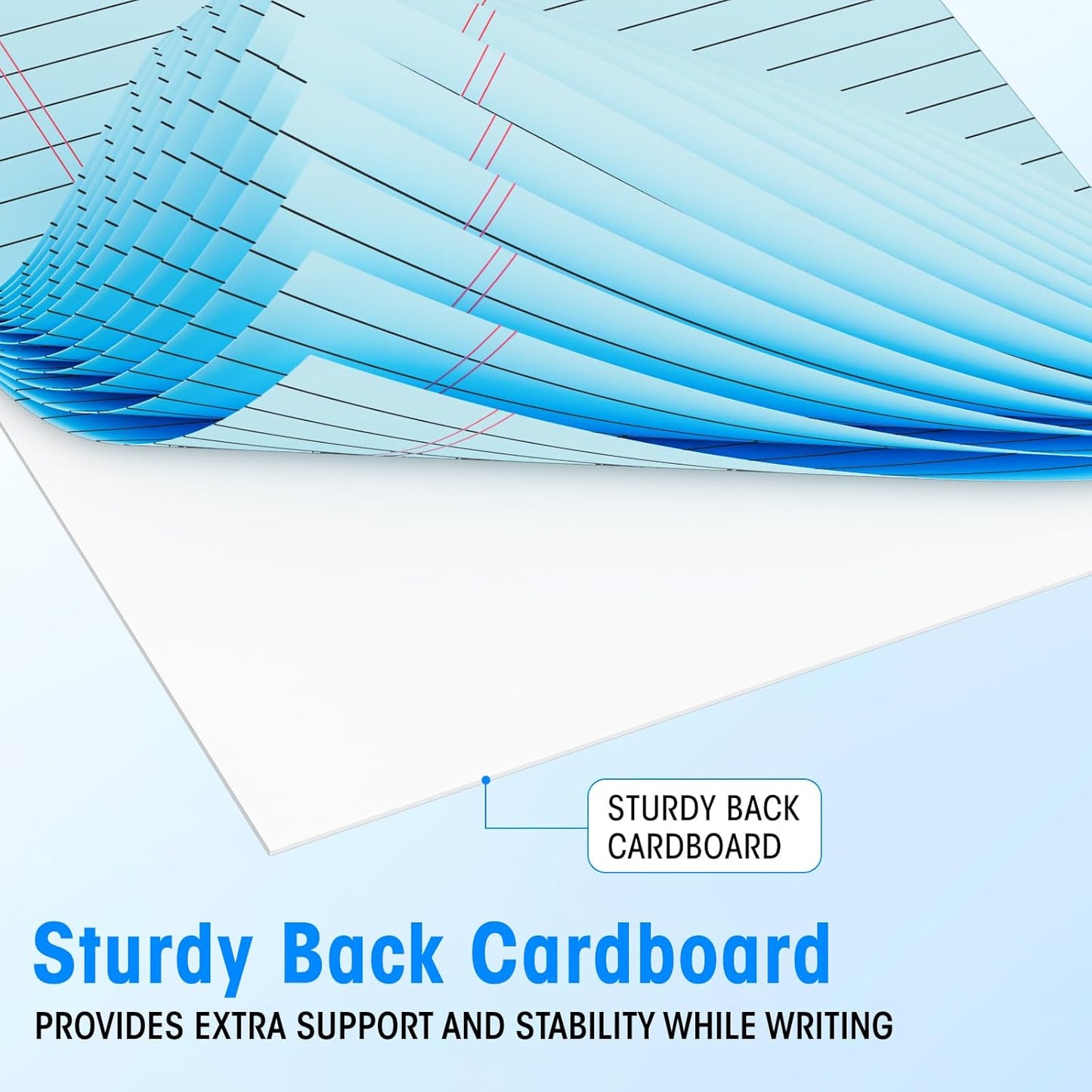 12pcs Legal Pads 8.5 x 11, Notepads 8.5 x 11 Inch, Color Note Pads Clear Print Writing Pads of Paper, Memo Pads , Perforate Legal Notepads Paper , Wide Ruled Lined with Sturdy Back,30 Sheets/Pack