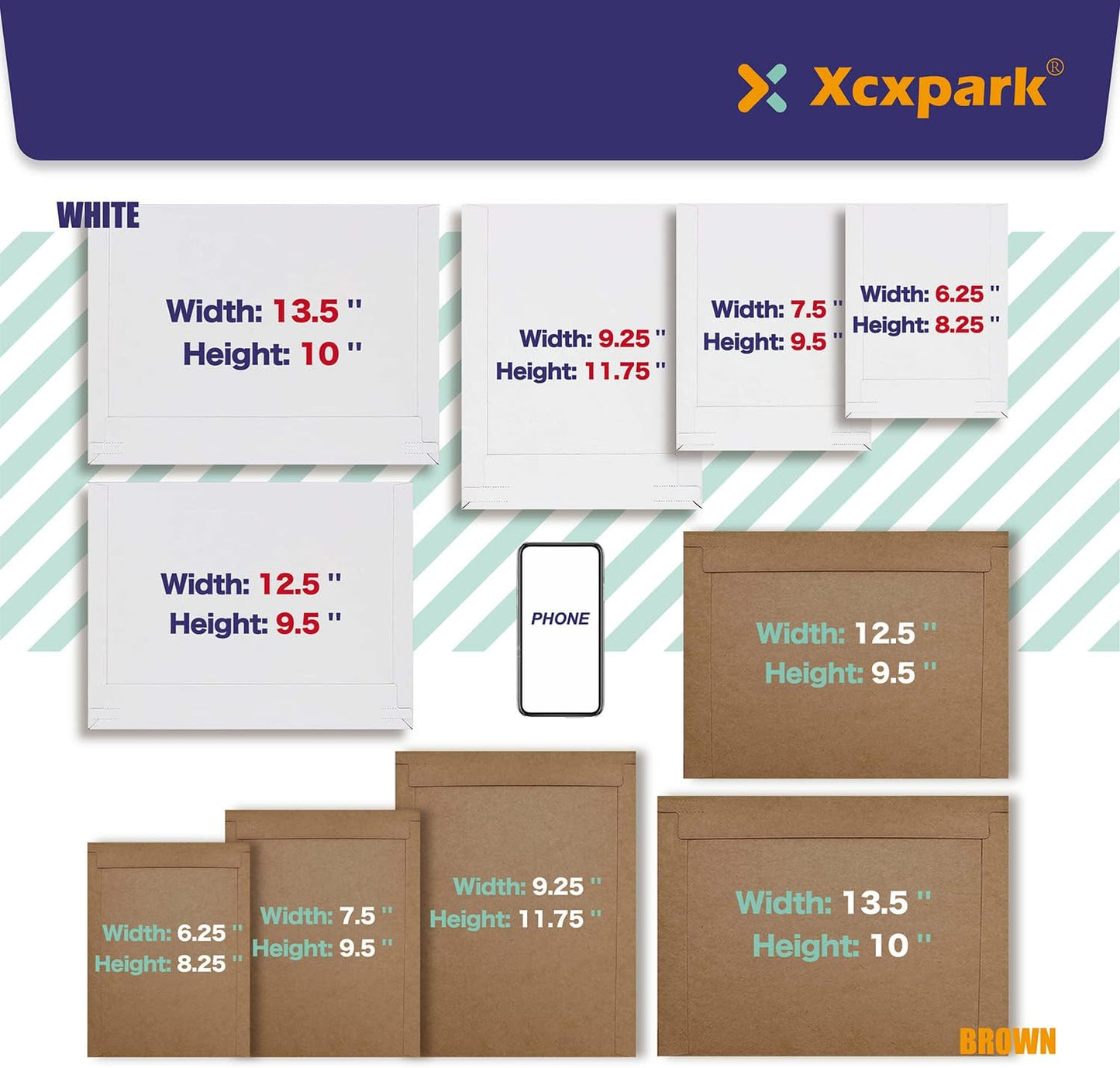 25 Pack Rigid Mailers 6.25 x 8.25 inches, Self Seal Photo Document Mailers Premium Cardboard Keep Flat Envelopes for Photos, Pictures, Papers, Files, CD