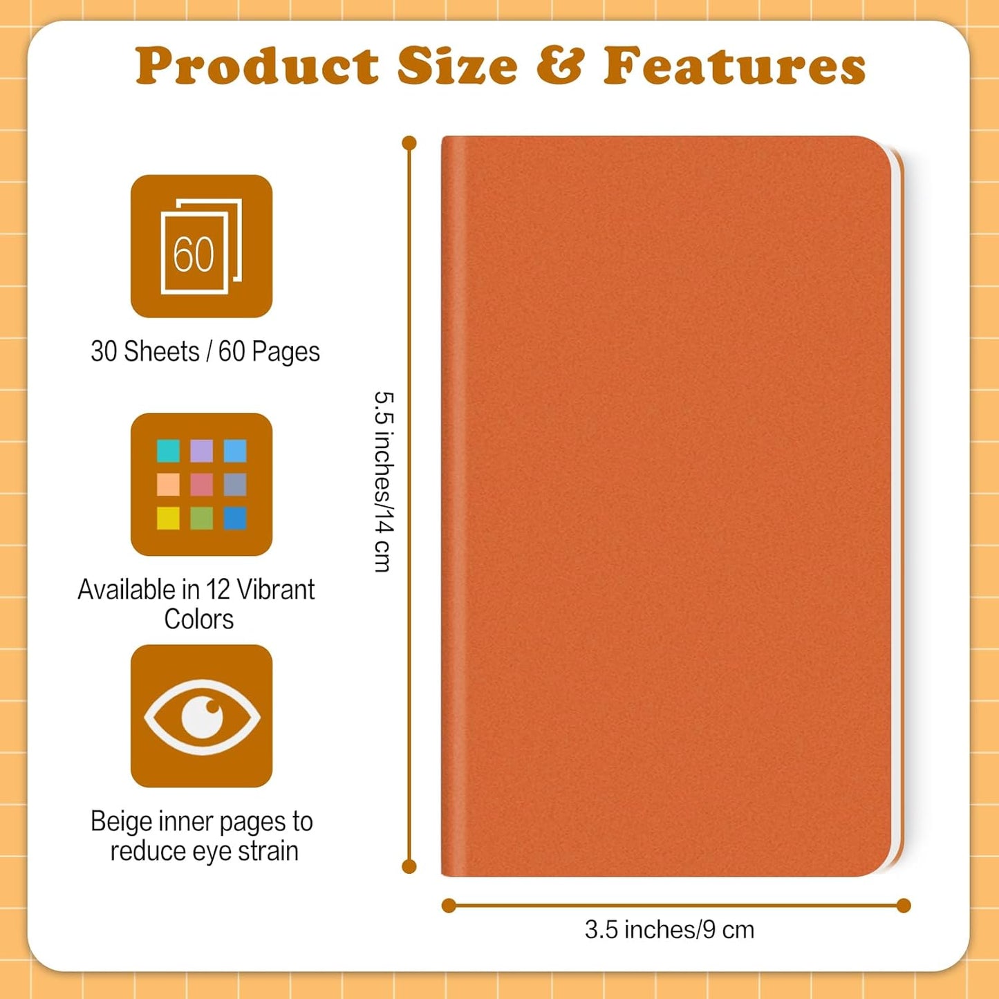 60 Pack Mini Notebooks Bulk,3.5 x 5.5 in Small Pocket Notebooks,Colorful Pocket Notebook Journals Bulk,Colorful Cover Lined Notepad for Travelers Office Supplies,12 Colors, 30 Sheets/60 Pages