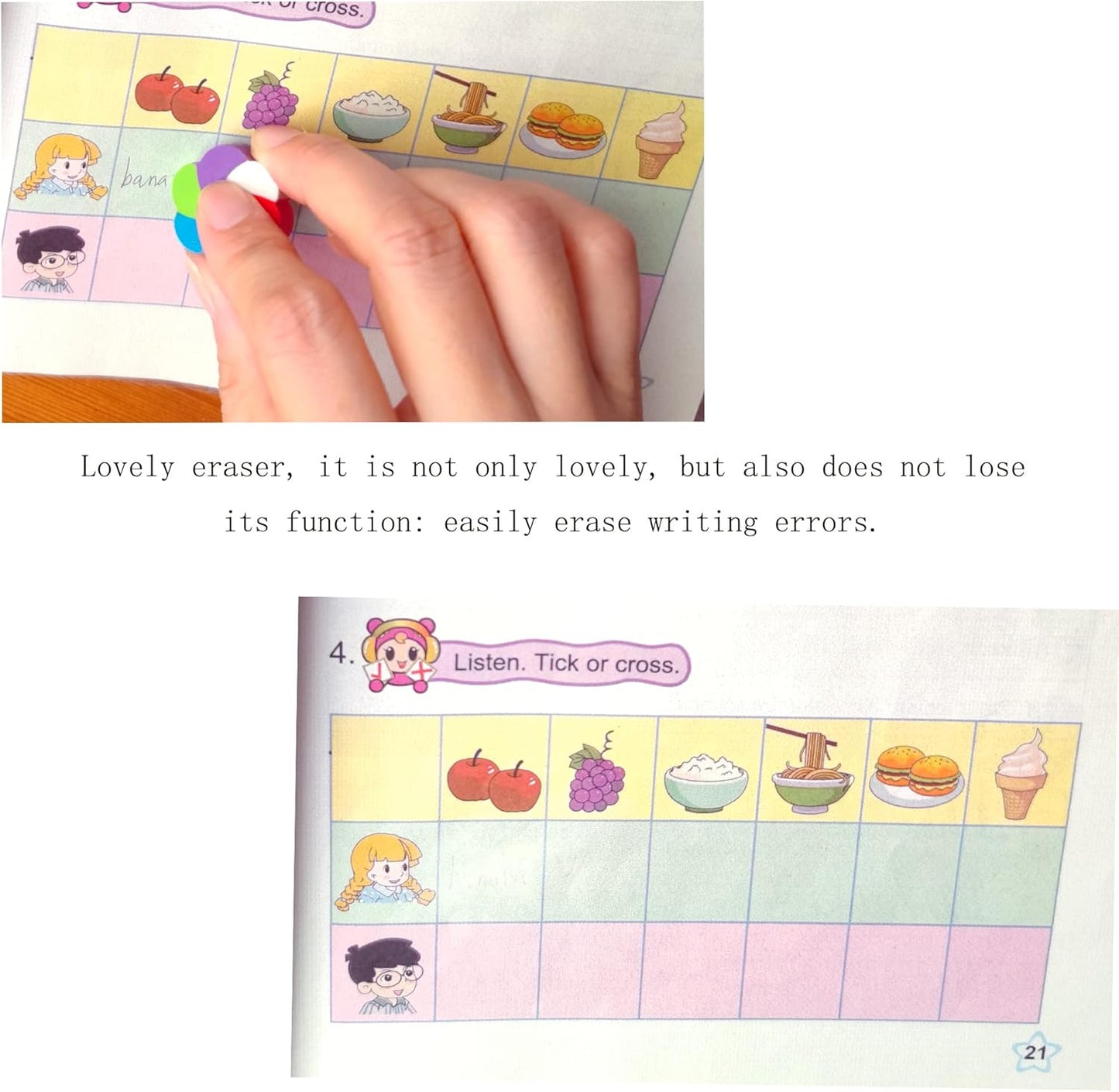 35PCS Fruit Animal Pencil Top Erasers Bulk for Kids,Fun Eraser Caps Cute Topper Erasers for Pencil for Back to School Party Gifts (Pattern Random)