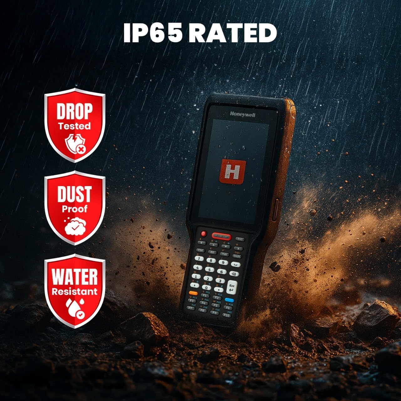 Honeywell CK62 Android Barcode Scanner, PDA Rugged Handheld Mobile Computer with FlexRange™ 1D/2D, Android 14–18 on Mobility Edge™, Wi-Fi 6E & Optional 5G, Inventory Scanner for Warehouse & Logistics