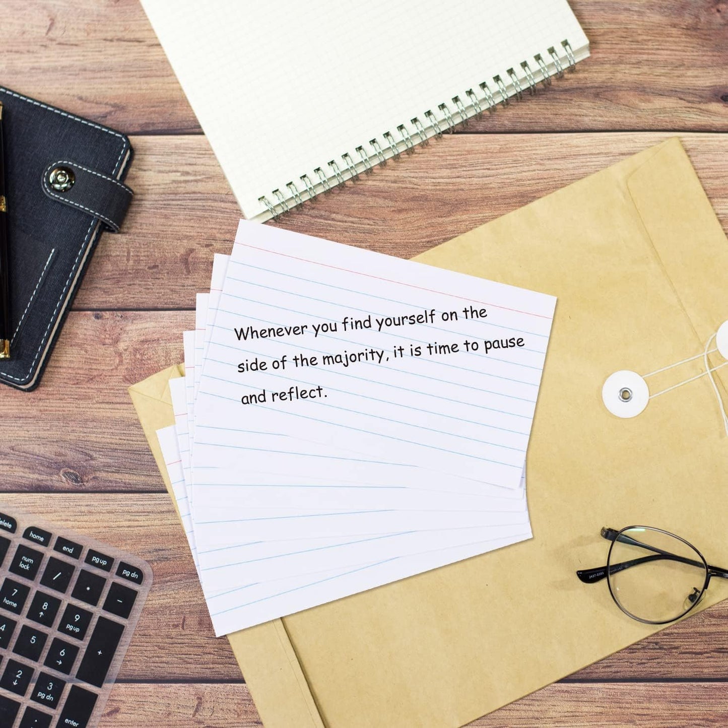 KAISA 3x5 Index Cards Flashcards 3 x 5 White Index Card Lined Ruled Note Cards Study Flash Cards Notecards 100 Sheets (Total 300 Count), KSU-07945