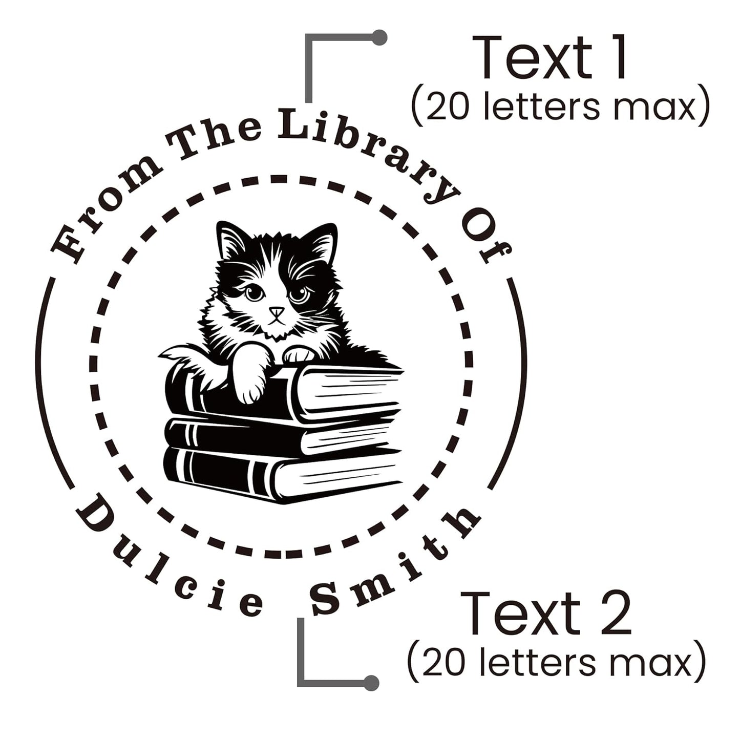 Book Embosser Custom Embosser Stamp with Your Name or Design Personalized Library Stamp Customized Books Business Cards Paper Documents Notebooks etc.