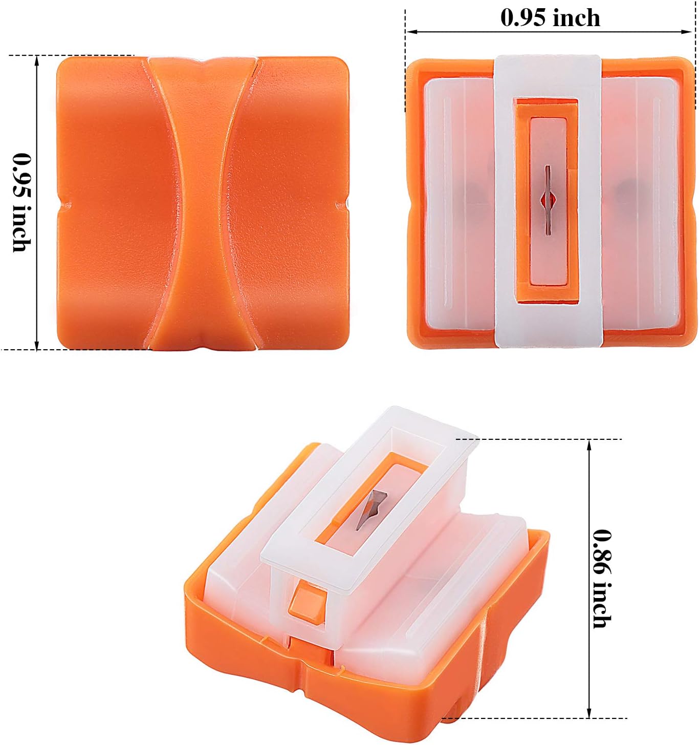 Mudder 10 Pieces Paper Cutter Replacement Blade Cutting Replacement Blades Refill for A4 Black and White Paper Trimmer(Orange)