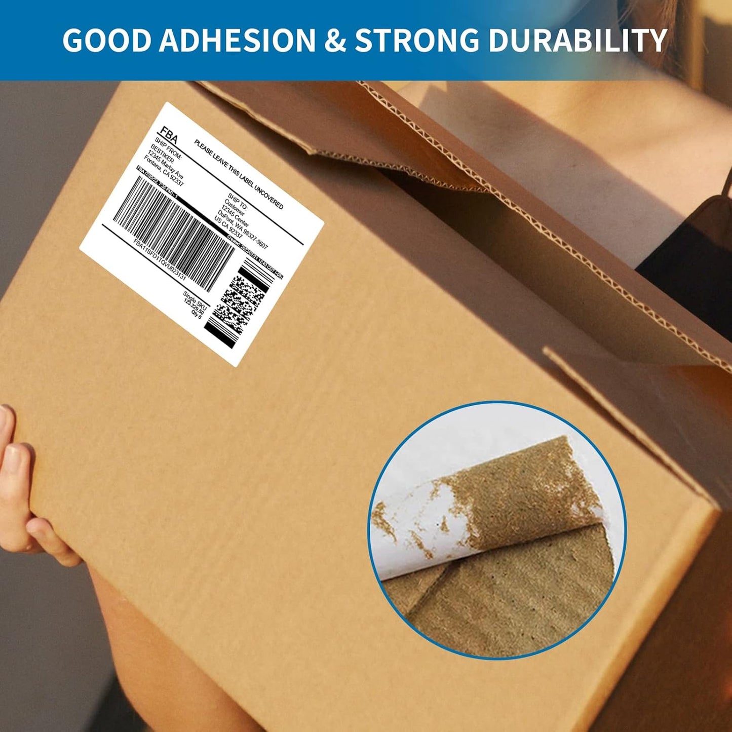 2” x 4” Shipping Address Labels 50000 Labels, BESTIKER 2x4 Printable Labels for Laser Inkjet Printers, White Sticker Mailing Labels for Package Envelopes (10 Labels/Sheet, 5000 Sheets)